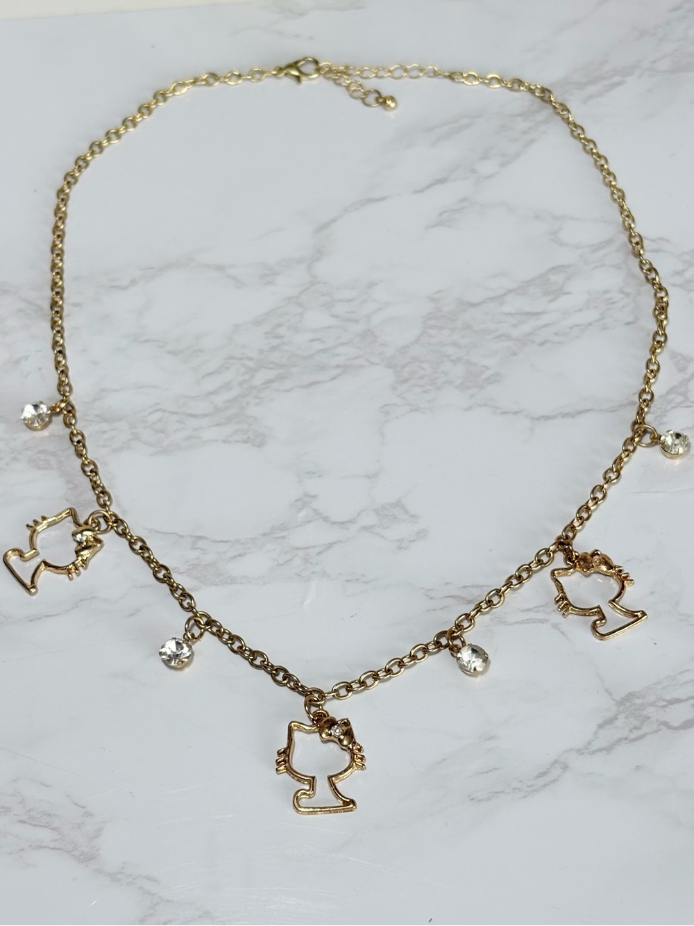 Hello Kitty Gold Charm Necklace